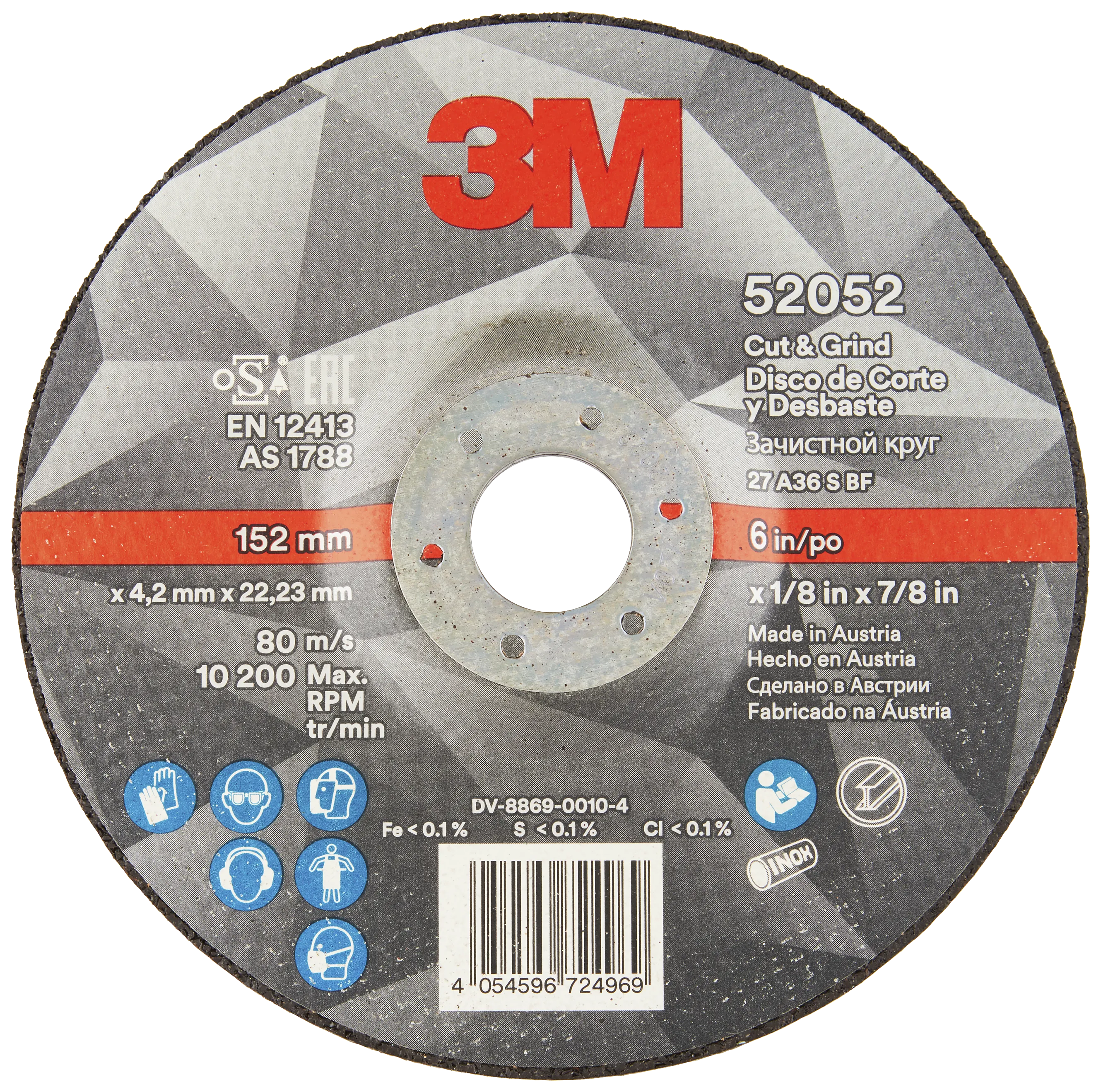 Cut & Grind skjære-/slipeskive type 27 152×4,2mm