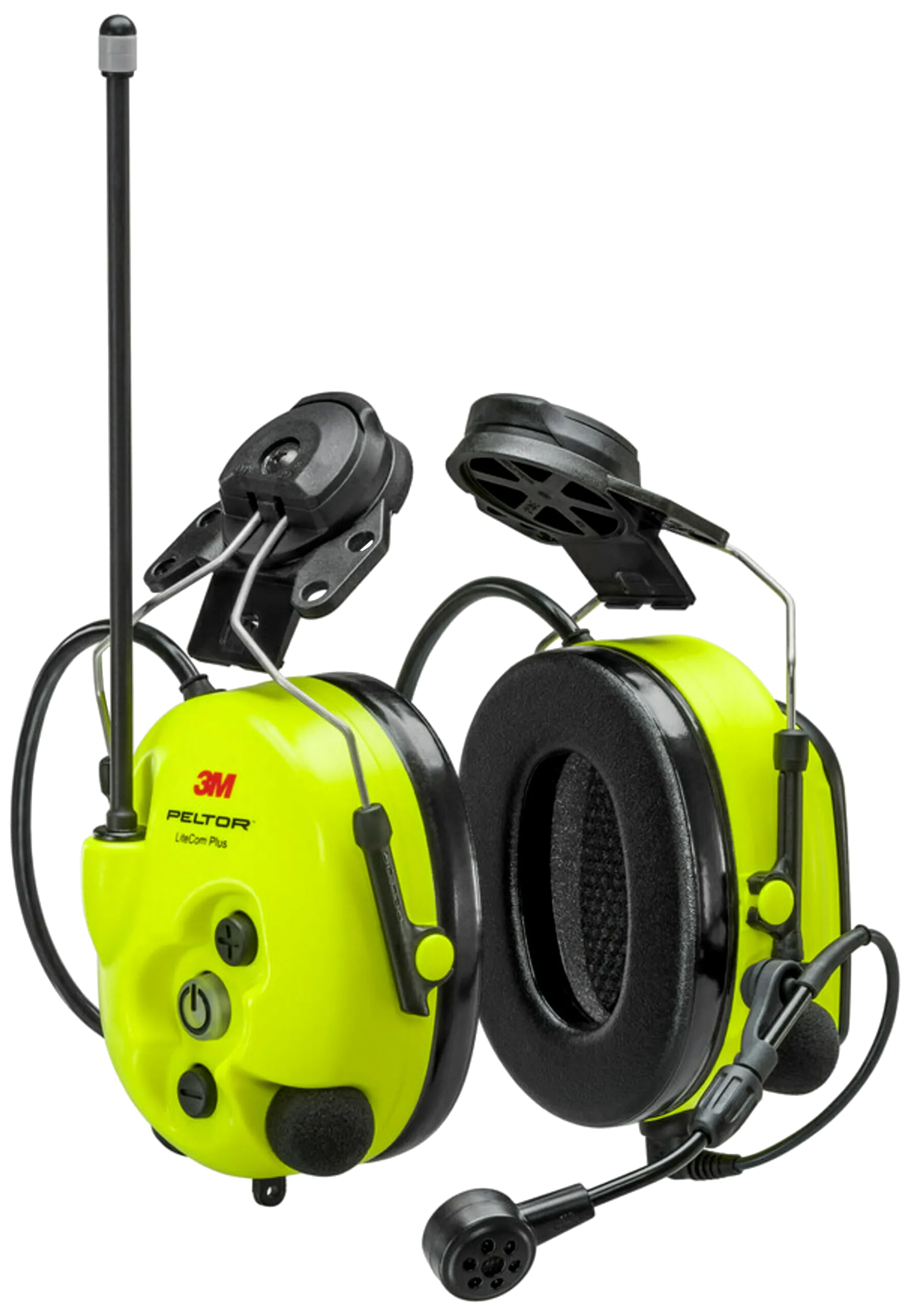 LiteCom+ hørselvern/headset m/2veis kommunikasjon, hjelmmontert.