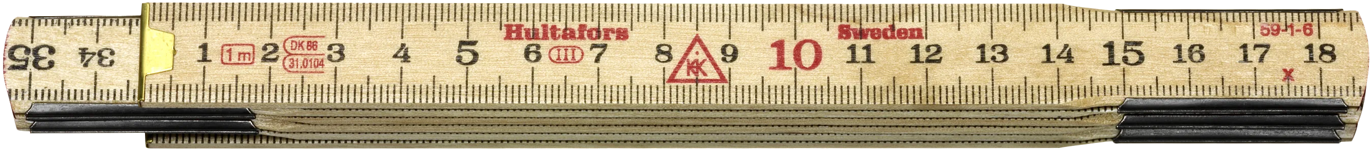 Målestokk 59-1-6 gradering mm/mm, 1 m og 6 ledd