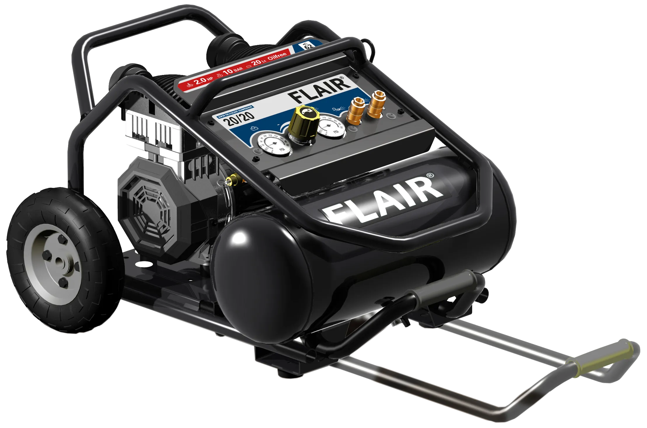 FLAIR 20/20 kompressor, 230v, 2,0 hk, oljefri