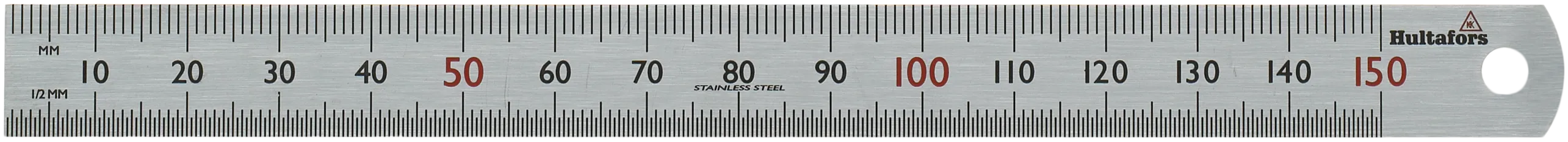 Stållinjal STL 150 x 14,7 mm refleksfri, mm gradering