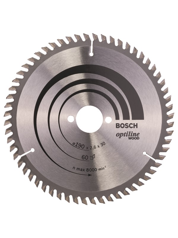 Bosch Sirkelsagblad Optiline Wood 190 x 30 x 2,6 mm, 60