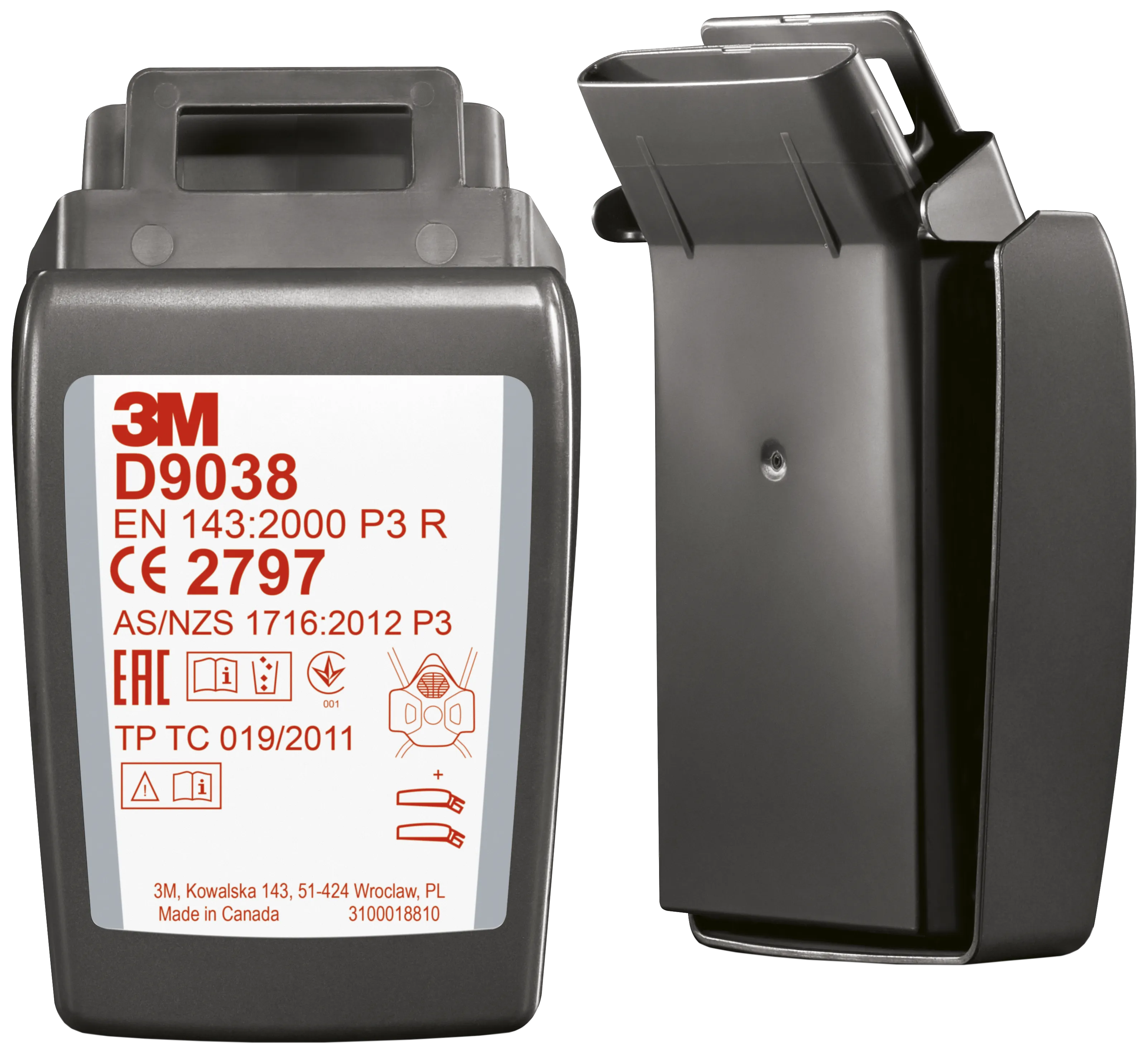 SecureClick filter D9038 t/HF-800 halvmasker, 2stk