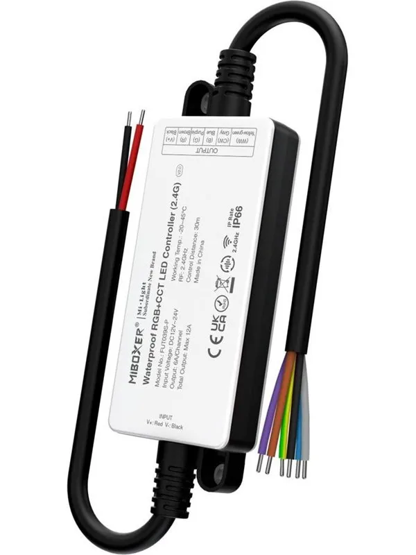 Miboxer LED Controller - RGB-CCT - DC12/24V - 2.4GHz RF - 12A