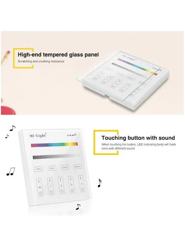 Miboxer Fjernbetjening - RGB-W - 4 Zoner