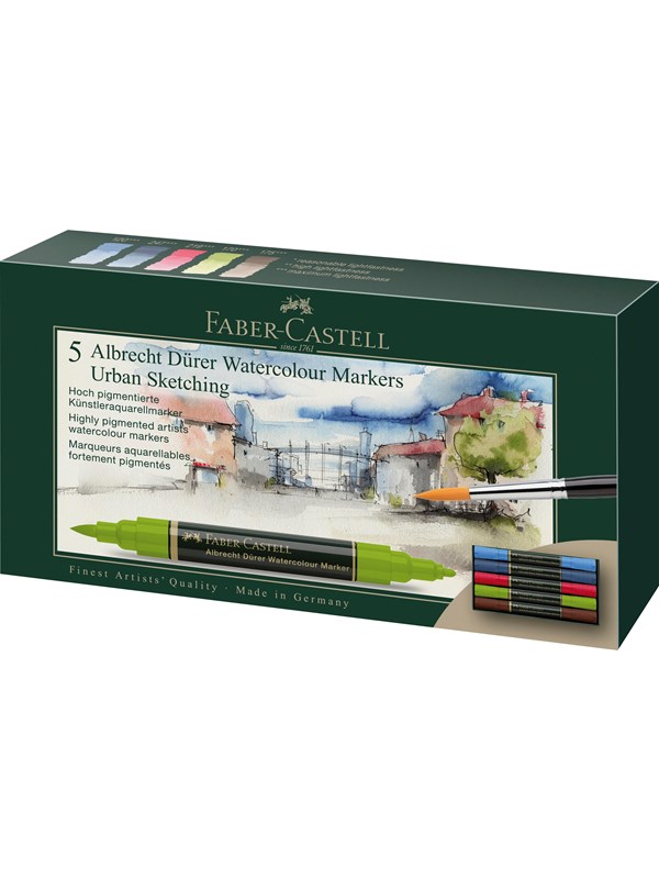 Faber-Castell Watercol. marker A.Dürer 5ct wallet USk
