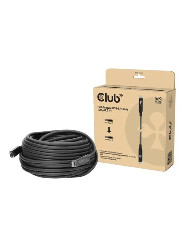 Club 3D - USB-C cable - USB-C to USB-C - 15 m