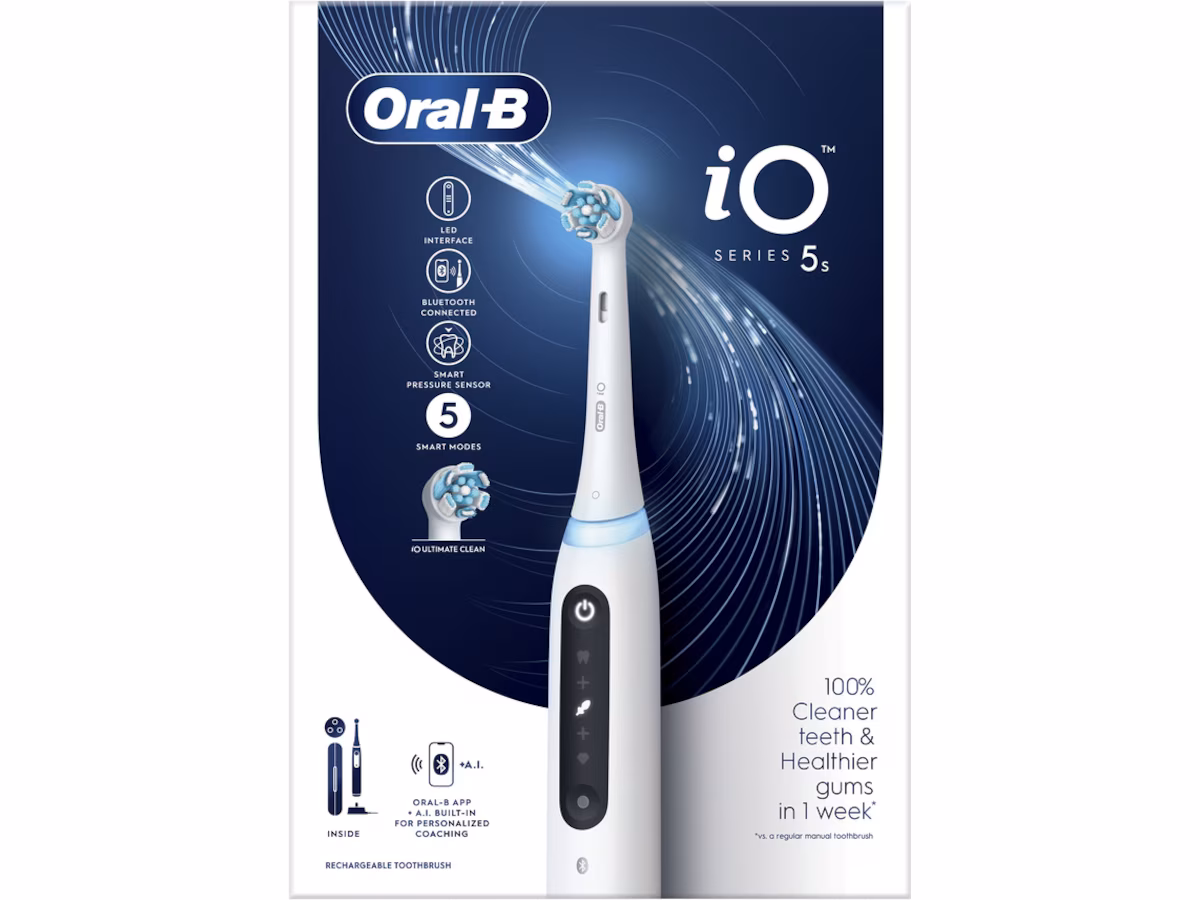 Oral-B iO 5S Elektrisk Tannbørste (hvit)