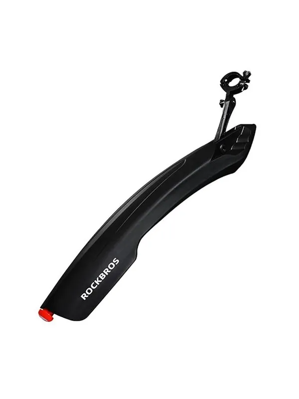 Rockbros DNB8001 mudguard with red LED light - black