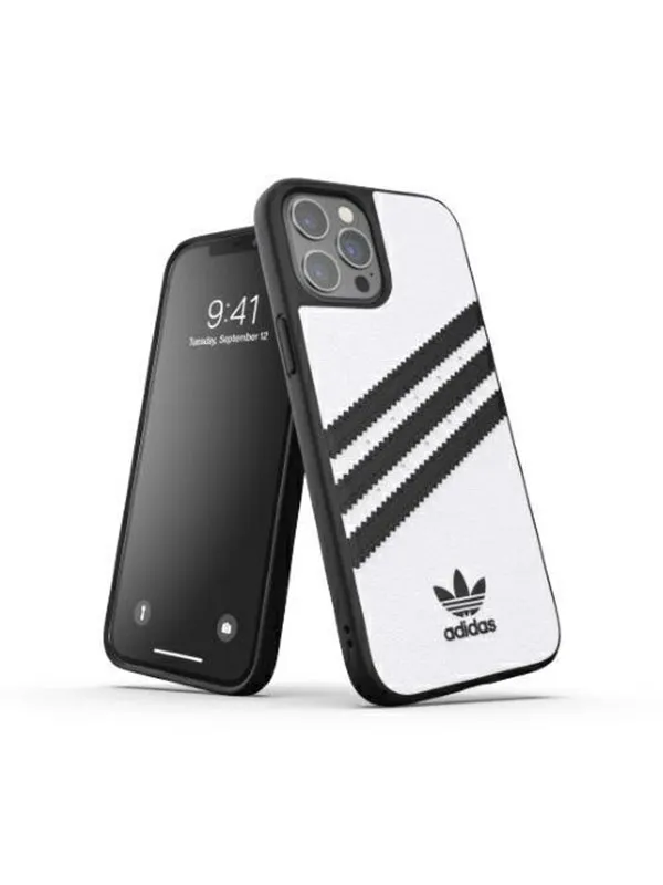Adidas OR Moulded Case PU for iPhone 12 Pro Max - White & Black