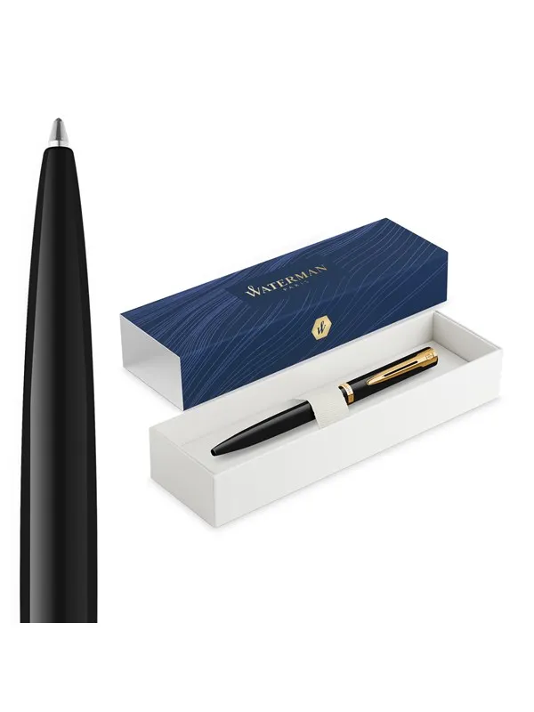 Waterman Impression Black Lacquer G.T. Ballpen M Blue ink