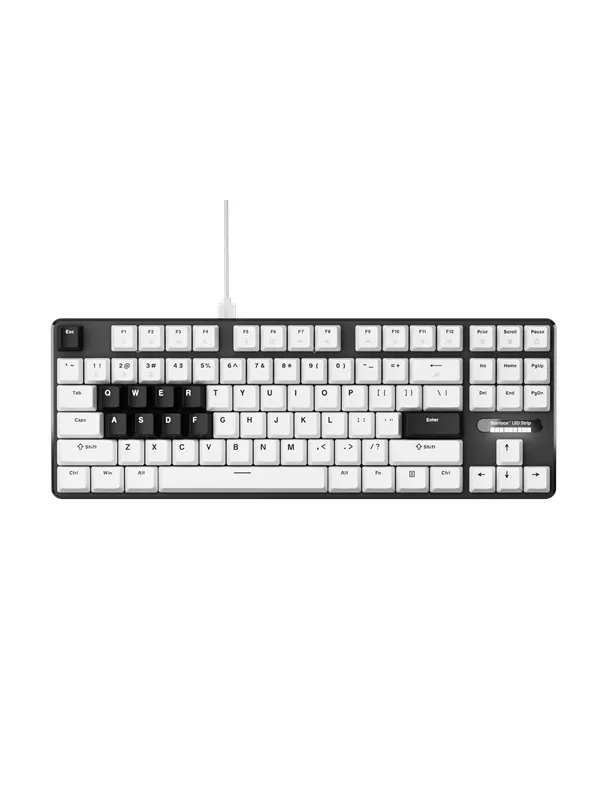 Pulsar PCMK 3 HE TKL - Gamingtastatur - Uten numpad - Engelsk (USA) - Hvit