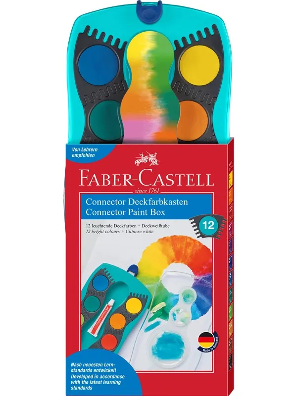 Faber-Castell Connector paint box 12 colours turquoise