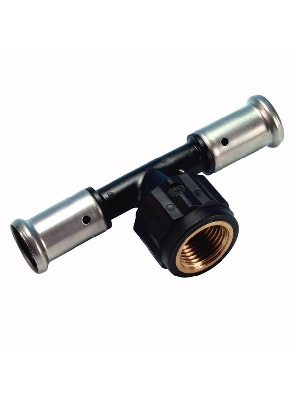 Henco press tee pvdf with inside thread 40 x 34 x 40 mm