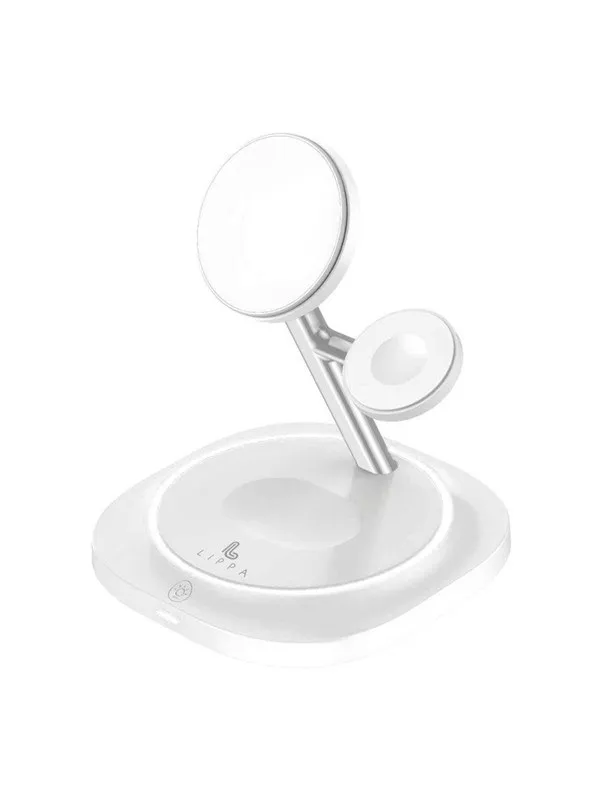 Lippa 3-in-1 Wireless Charger Stand 15W White
