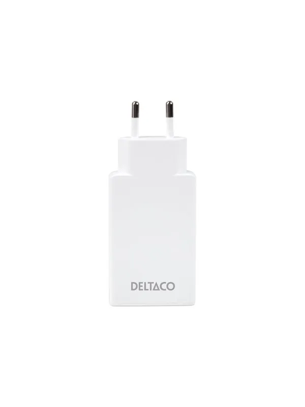 Deltaco power adapter - slim - 2 x USB-C - 67 Watt