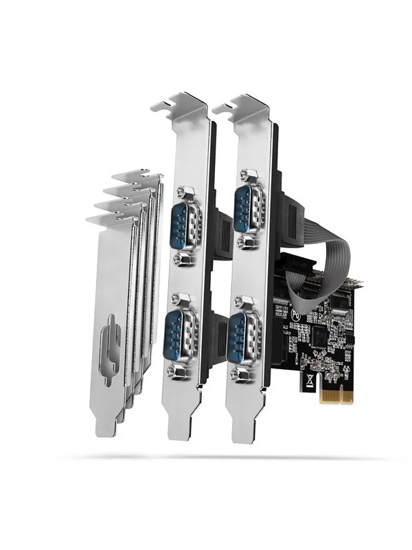 AXAGON PCEA-PSN PCIe-Adapter mit 4x Seriell-Ports - ASIX AX99100 Chipsatz interface cards/adapter