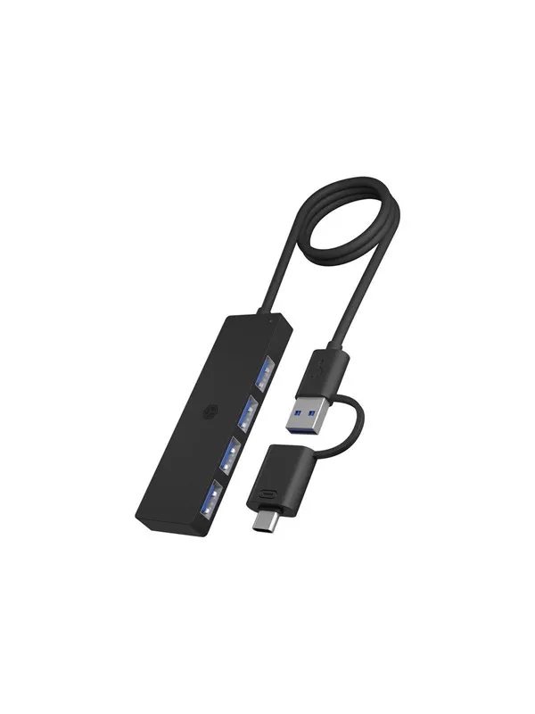 ICY BOX IB-HUB1424-C3 - hub - 4 ports USB-hub - USB 3.2 - 4 porter - Svart