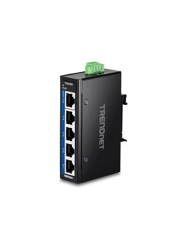 TRENDnet TI-GLC50 - Version V1.xR - switch - industrial mini - 5 ports - TAA Compliant