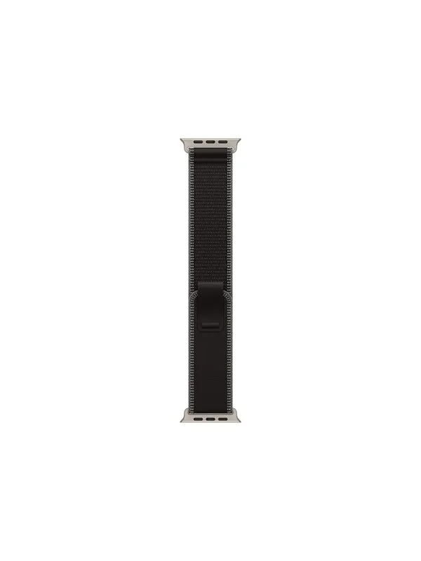 Apple 49mm Black/Charcoal Trail Loop - M/L - Natural Titanium Finish