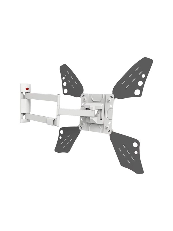 Barkan 3400LW bracket - full-motion - for TV - white metallic black - Max 40 kg - recommended for 70"