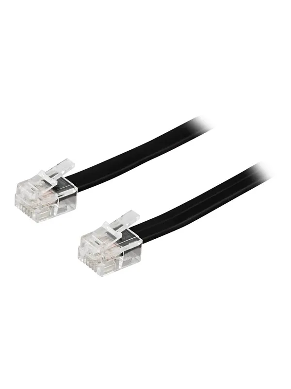 Deltaco DEL-160B - phone cable - 3 m - black - Svart - 3m