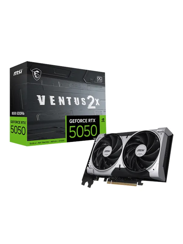 MSI GeForce RTX 5050 VENTUS 2X OC - 8GB GDDR6 RAM - Grafikkort