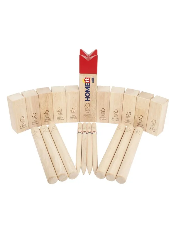 HOME It® Play Premium kongespil/Kubb i gummitræ