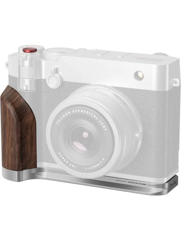 SmallRig 5265 L-Shape Mount Plate with Wooden Handle for FUJIFILM GFX100RF Silver