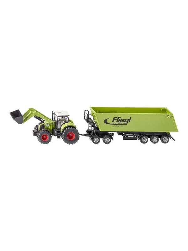 SIKU 1949 Tractor with Front Loader Dolly and Dump Truck 1:50