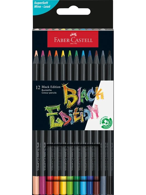 Faber-Castell Colour Pencils Black Edition 12x