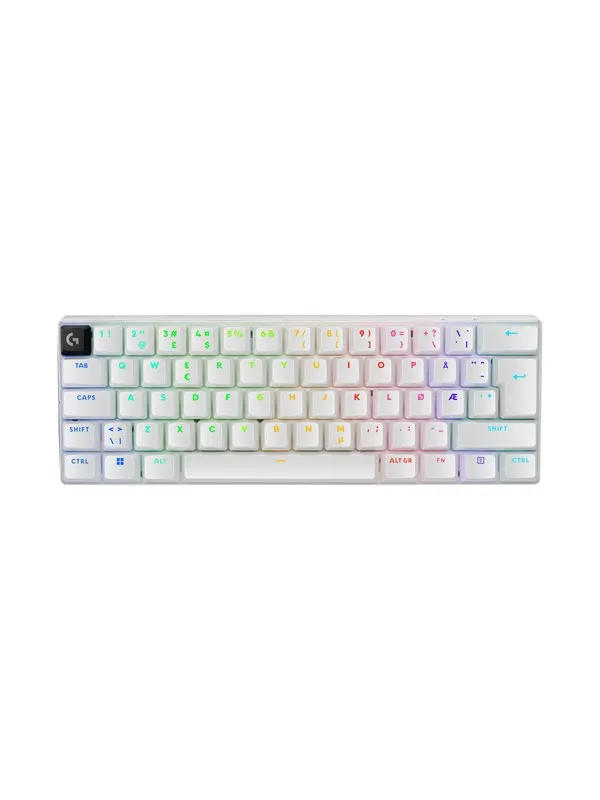 Logitech G PRO X 60 LIGHTSPEED - Gamingtastatur - Uten numpad - Nordisk - Hvit