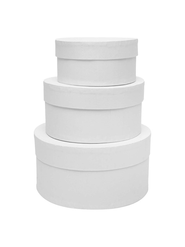 Colorations - Papier-mache Boxes Round 3 pcs.
