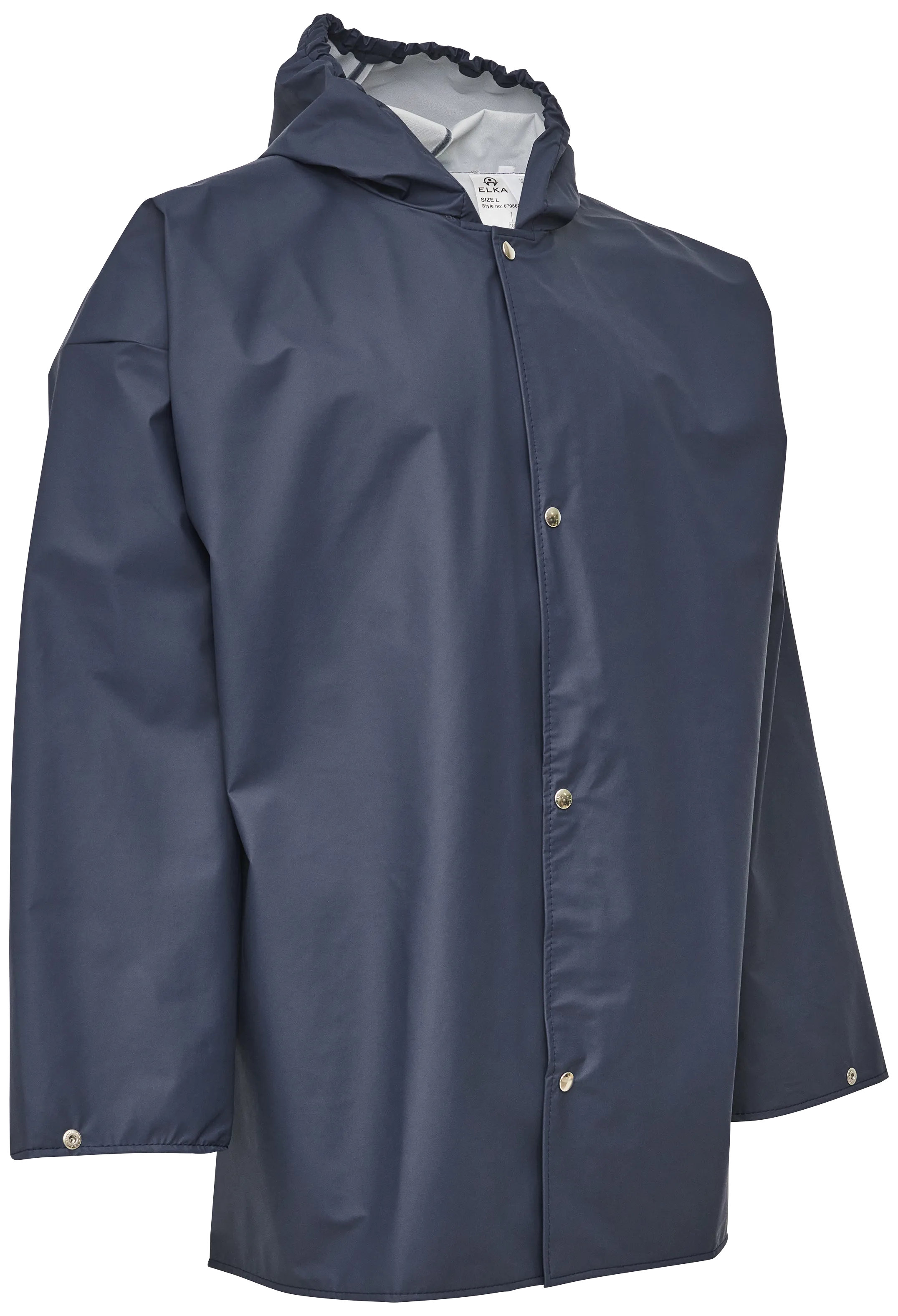 Regnjakke med trykknappelukking 079800 marine Str. 2XL