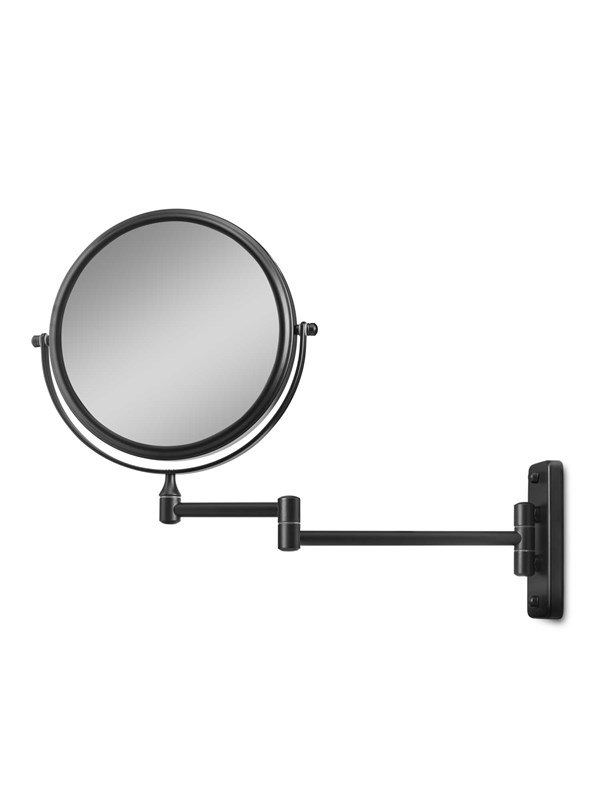 Gillian Jones Double-Sided Wall Mirror w. x10 Magnification - Black