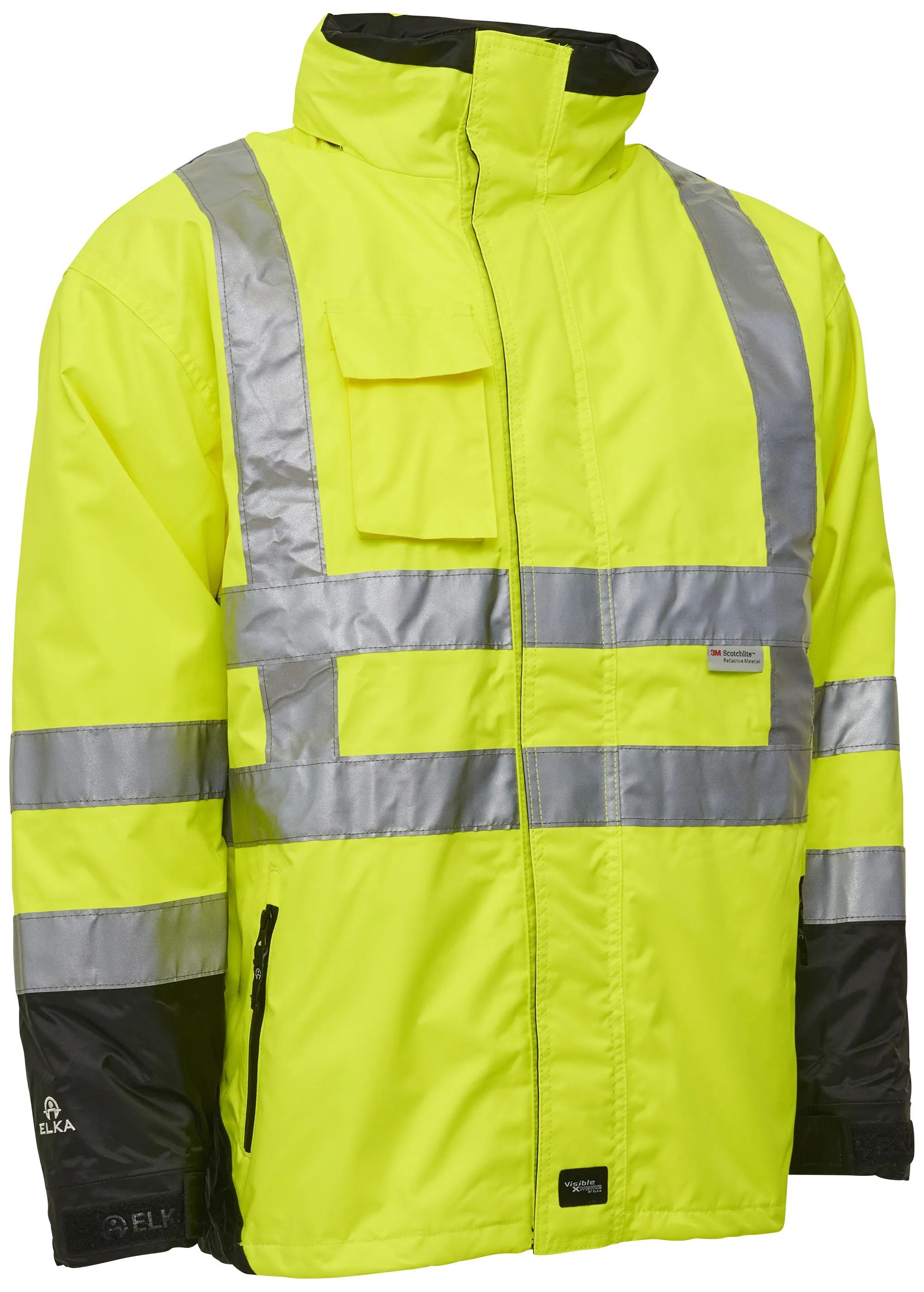 Synlighets arbeidsjakke 2-i-1 086100R gul/svart str. 4XL