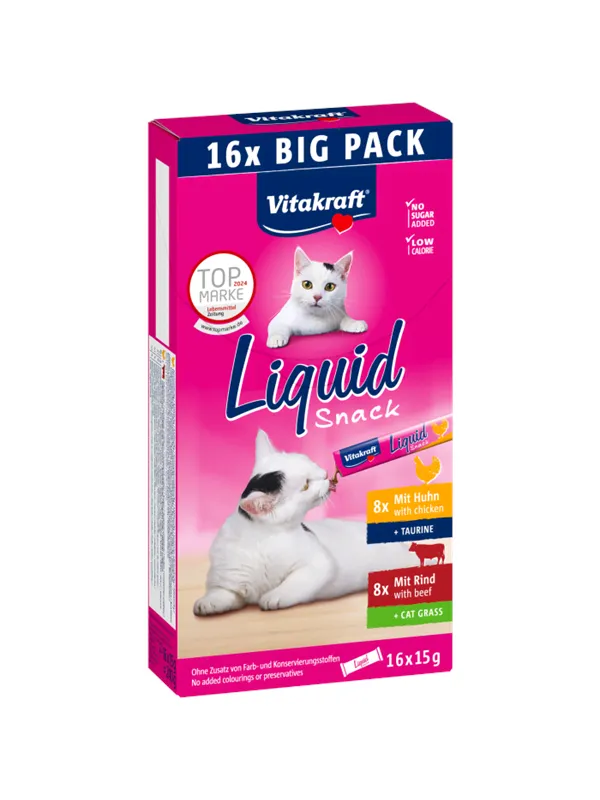 Vitakraft Liquid Snack Multipack Chicken + Beef 15g (16-Pack)