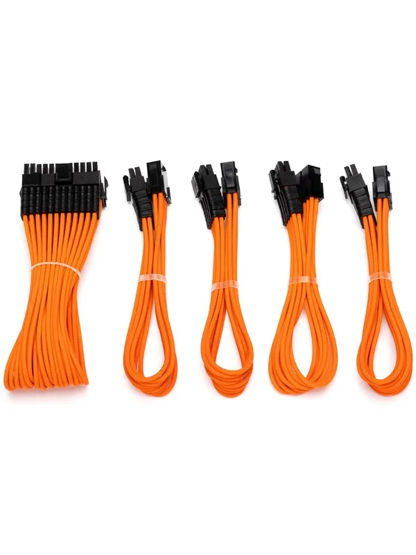 DUTZO Sleeved strøm forlengerkabel kit (v2) - Oransje