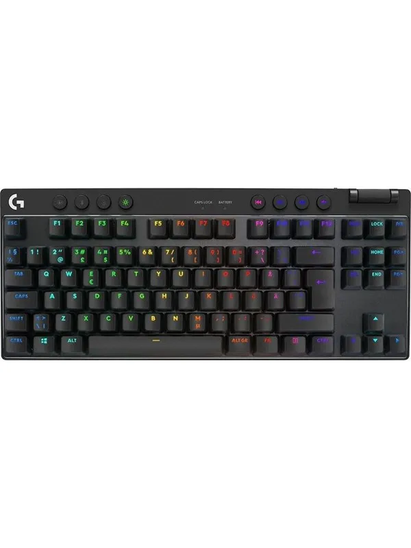 Logitech G PRO X TKL - Logitech GX Red (Linear) - Linear - Gamingtastatur - Uten numpad - Nordisk - Svart