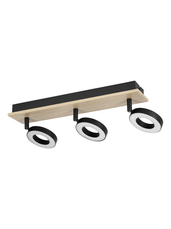 EGLO RIELVES SPOTSKINNE L400 3X4.2W TRE/SVART/HVIT FSC