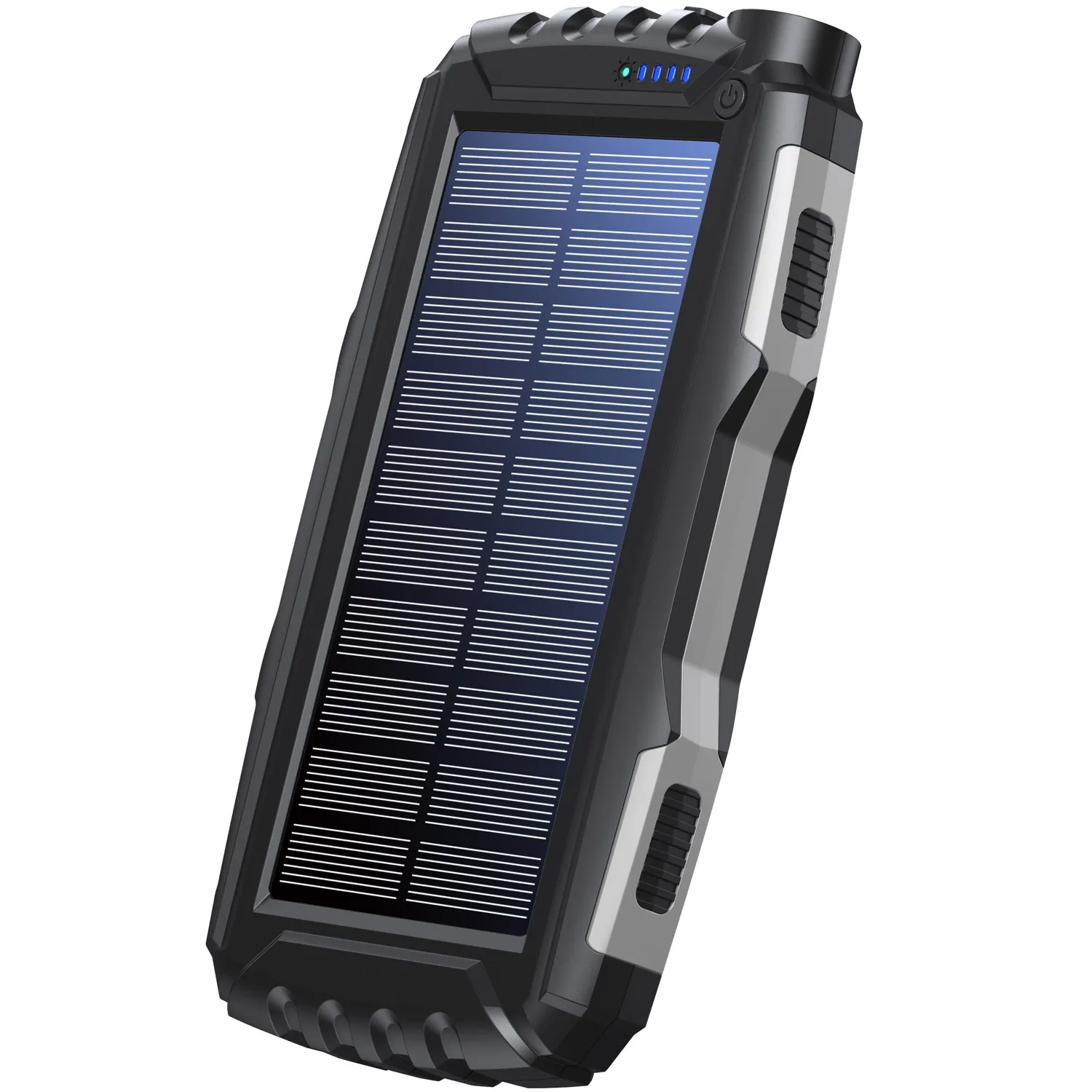DENVER PSO-20010 MK2 - Solar Powerbank with 20.000mAh Battery and Triple USB Output Nødlader - Svart - 20000 Ah