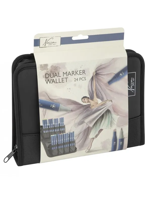 Nassau TWIN MARKERS 24 pcs in pencil case