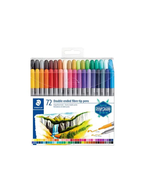 Staedtler Double-ended fibre-tip pens 72pcs