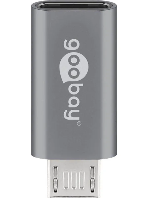 Pro Micro-USB to USB-C adapter- grey