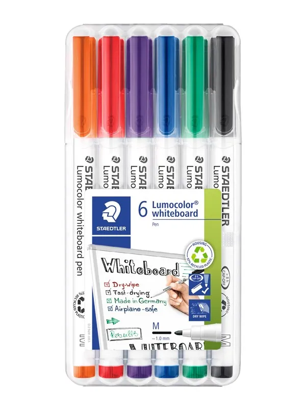 Staedtler Marker Lumocolor white pen 6pcs.box