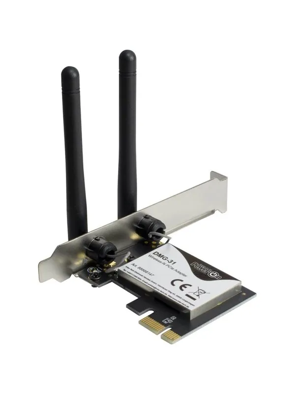 Inter-Tech DMG-31 Wi-Fi 4 PCIe Adapter - 300 Mbps