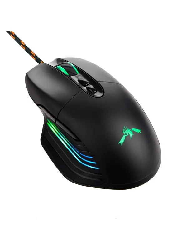 DUTZO Senshi RGB - Gaming mus - Optisk - 7 - Svart med RGB-lys