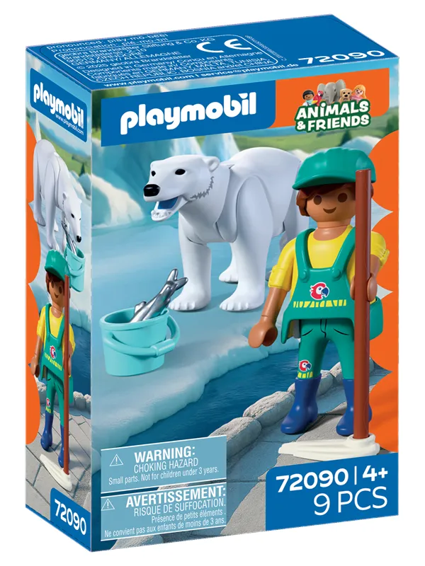 Playmobil Zoo: Isbjørn og dyrepasser