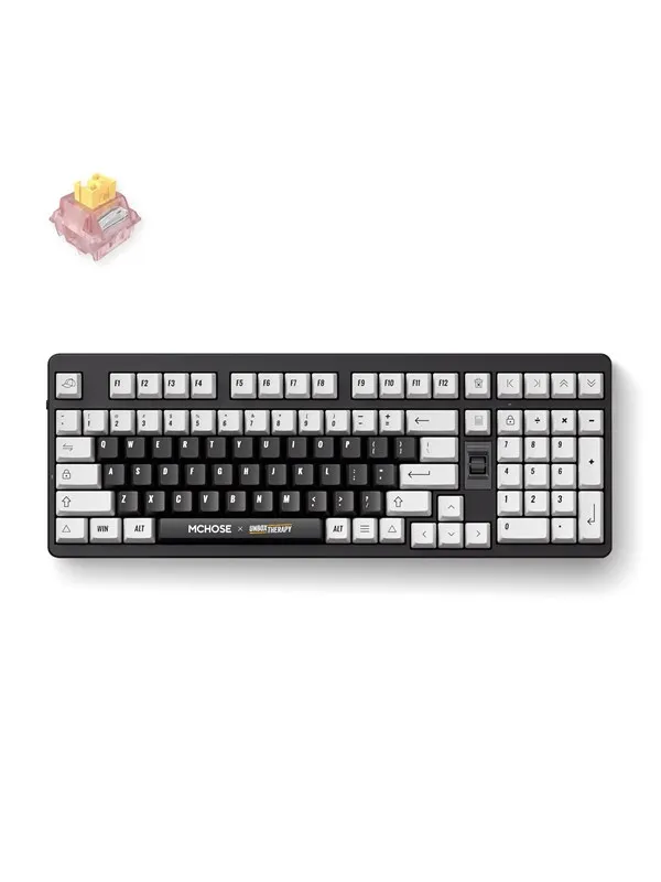 MCHOSE x Unbox Therapy - UT98 (Classic Therapy) - Gamingtastatur - Engelsk (USA) - Svart