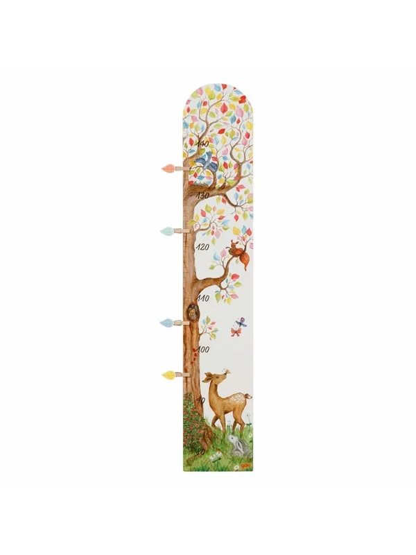 Goki Wooden Measuring Stick Tree with Forest Animals